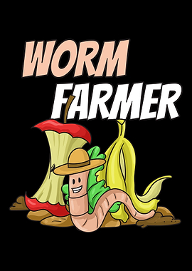 Funny Red Wiggler Worm Far