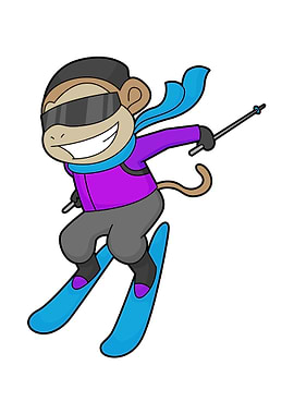 Monkey Ski Skier