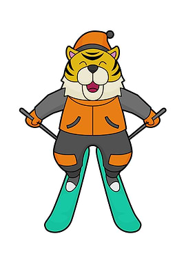 Tiger Ski Skier