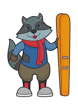 Racoon Ski Skier