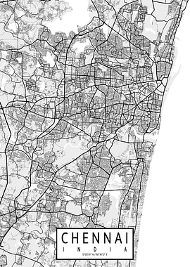 Chennai City Map Light