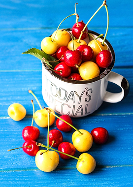 Cherries in a cup