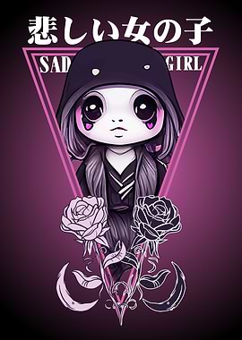 Cute Anime Witch Sad Girl