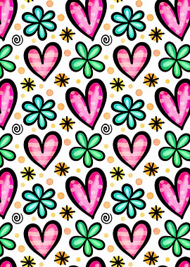 Doodle Heart Flower 10