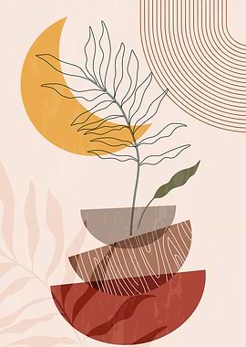 Crescent moon boho shapes