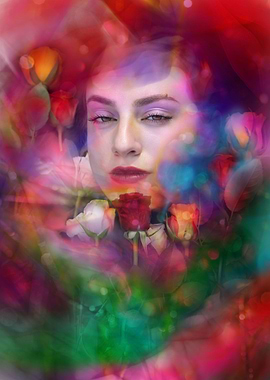 Colorful Roses Fantasy Por