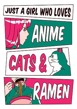 Anime Cats and Ramen