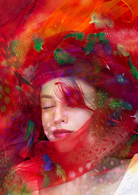 Red Visionary Feather