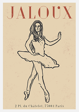 Retro Ballet Poster