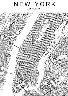 manhattan new york Map