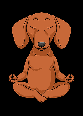 Dachshund Meditation Yoga
