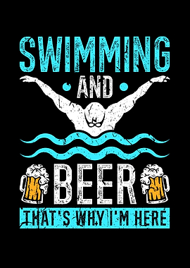 Swimming Beer Swimmer Gift