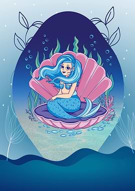 Mermaid Girl underwater