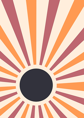 Vintage sun modern art