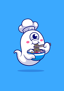 Cute ghost chef