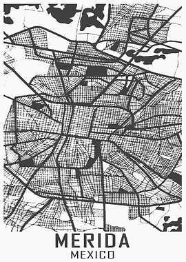 Merida Mexico City Map