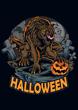 Halloween skull pumpkin