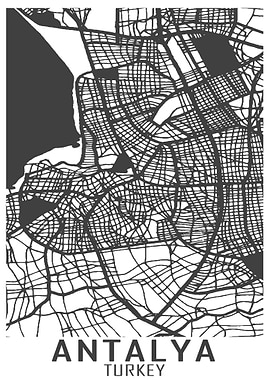 Antalya Turkey City Map