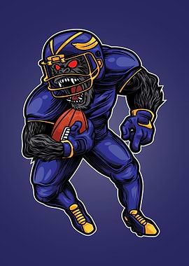 Chimp mascot football