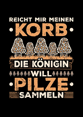 Pilz Korb Pilzsammlerin