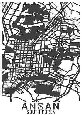 Ansan South Korea City Map