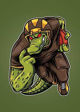 Crocodile mascot football