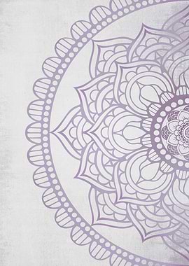 Lilac gray Mandala no364a