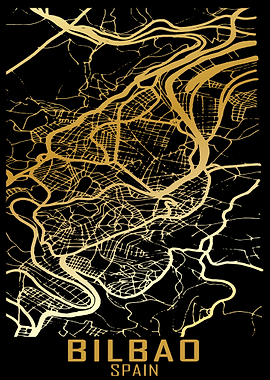 Bilbao Spain City Map
