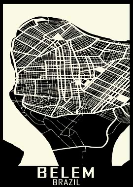 Belem Brazil City Map