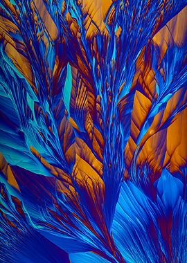 Blue and orange explosion