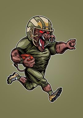 Boar mascot football