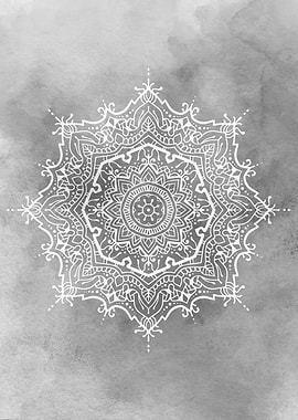 Gray white mandala no472