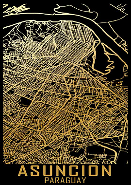 Asuncion Paraguay City Map