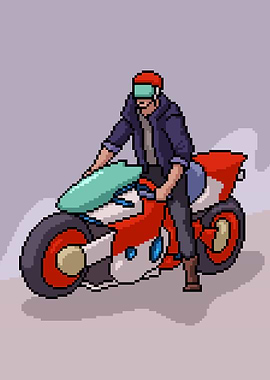 cool biker man
