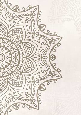 Beige Taupe Mandala no433b
