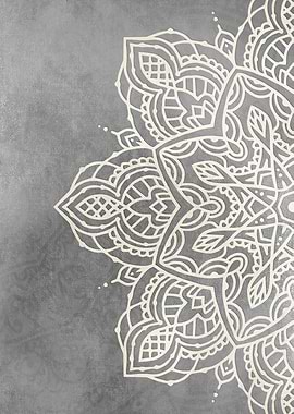 Gray cream mandala no550a