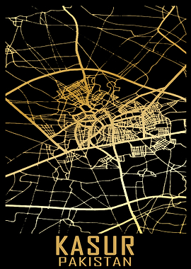 Kasur Pakistan City Map
