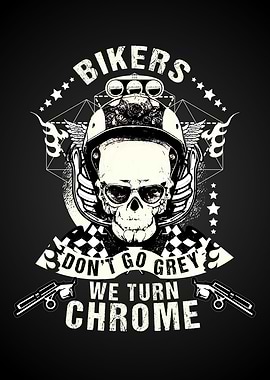 Funny Biker Quote Skull
