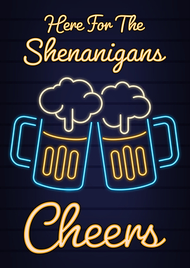 Neon Beer Sign Irish Cheer