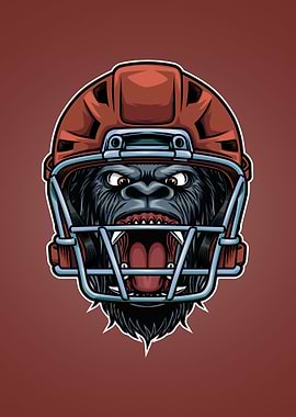 Gorilla head mascot