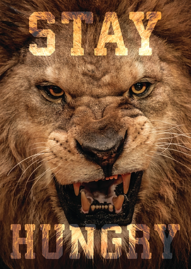 Stay Hungry Lion Hustle