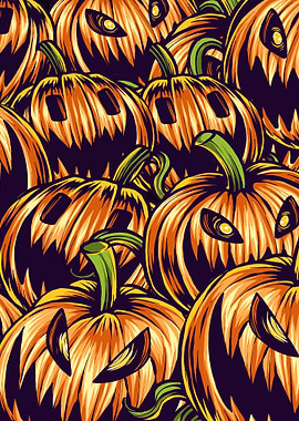 Halloween Pumpkins Poster