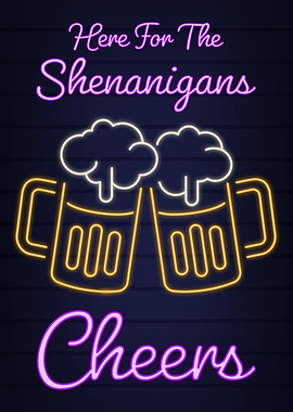 Neon Beer Sign Irish Cheer