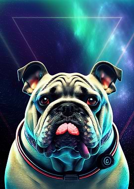 Space Bulldog in galaxy