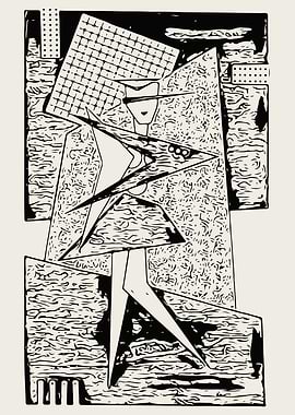 Cubism in Fashion Poster