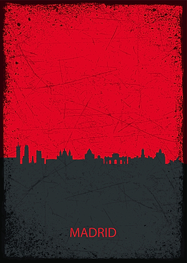 madrid vaporwave city