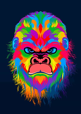 Monkeys apes pop art