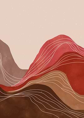 Abstract Mountain art