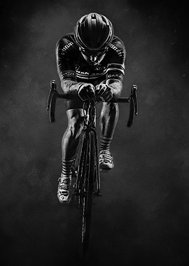 Black Bike Racer Poster