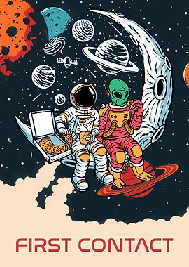 Astronaut Alien contact